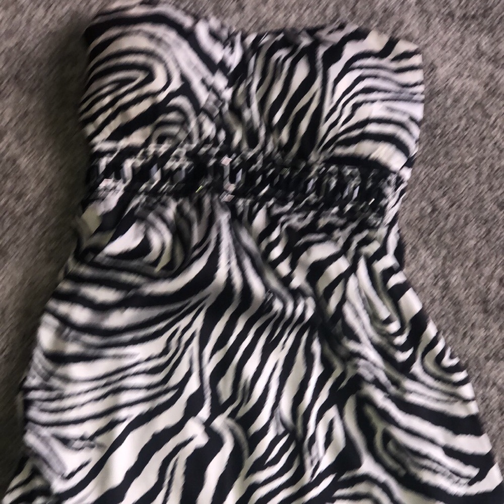 NWOT cocktail mini dress zebra print